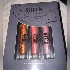QUEEN Cosmetics Diamond Shimmer Lip Gloss Set ~ VEGAN ~ NIB